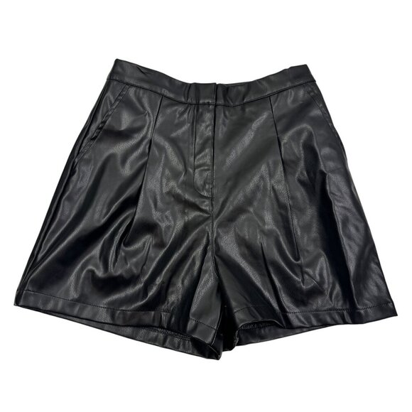 Idem Ditto Ruth Faux/Vegan Leather High-Waisted Shorts Women's Size Small - Picture 1 of 4